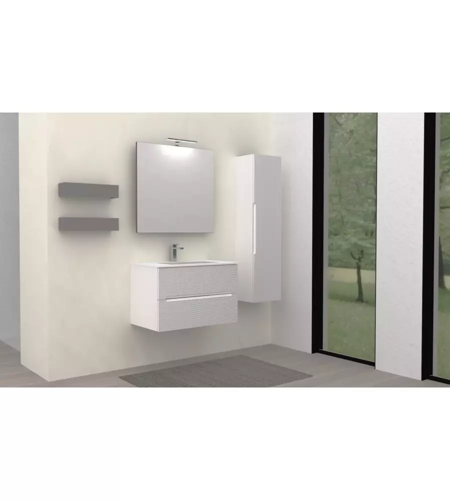 MOBILE BAGNO "CANALETTO" BIANCO OPACO, 80 CM